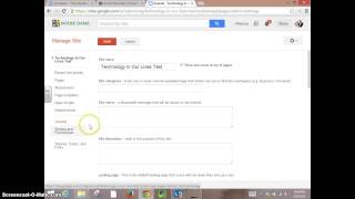 Google Sites Screen-Cast