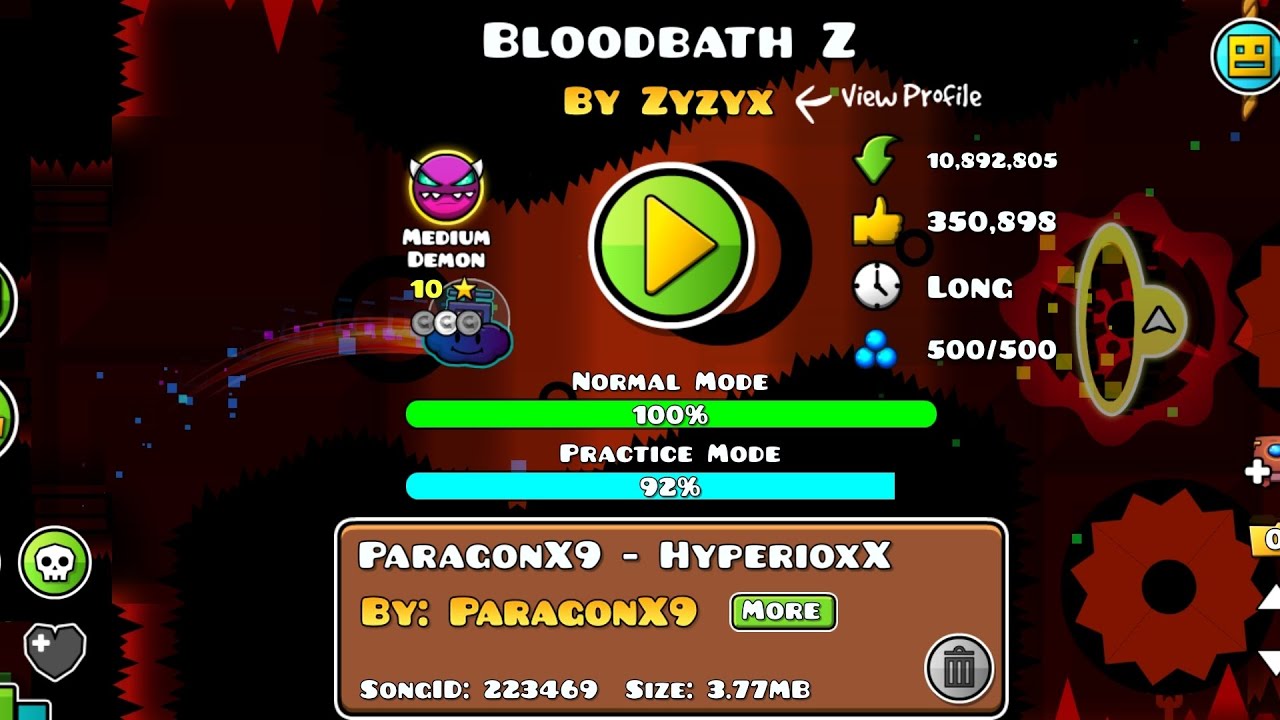 Bloodbath Z 0%-100% on mobile (gd)