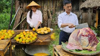 Grilling Giant Beef Ribs with Fresh Orange Juice | Country Cooking