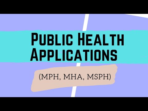 Public Health Application Process (MPH, MHA, MSPH, etc.)