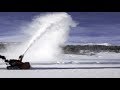 Modify snowblower to throw twice as far and never clog