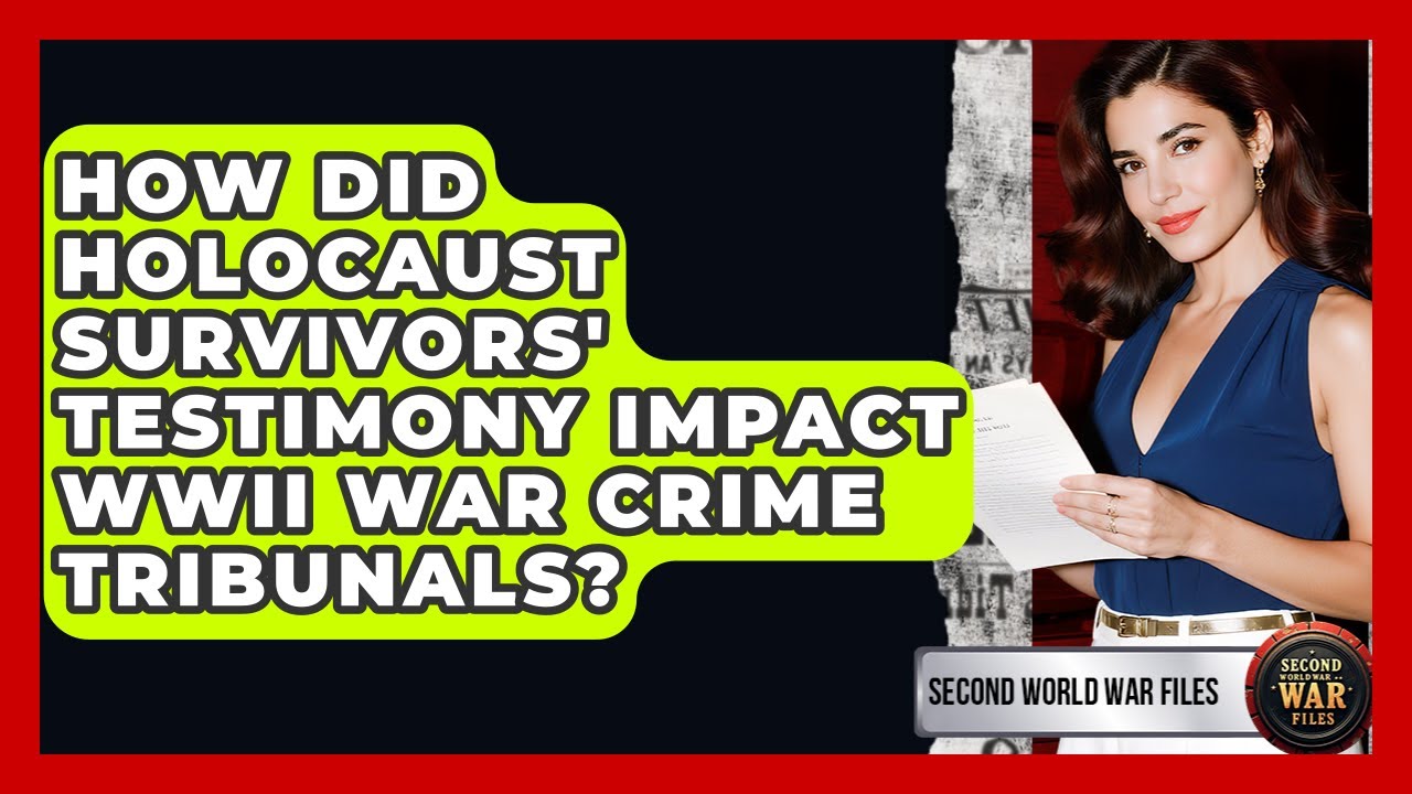 How Did Holocaust Survivors' Testimony Impact WWII War Crime Tribunals? - Second World War Files