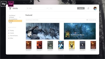 digital book service UI Web design using Adobe XD