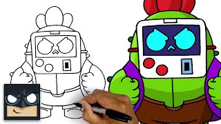 how to draw mask spike 8 bit brawl stars