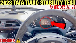 2023 TATA TIAGO STABILITY TEST At 140kmpl🔥|100% ⚠️ SWIFT VS TIAGO VS WAGONR 😱#stability