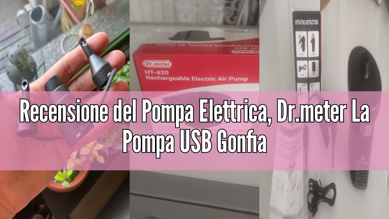 Pompa Elettrica USB Per Gonfiabili - 3 Ugelli Rimovibili, Ricaricabile, Per Materassi, Piscine E Giocattoli - Foto 6