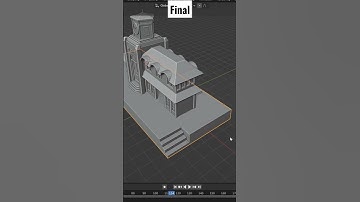 TRAIN STATION | TIMELAPSE BLENDER #shorts #blender #tutorial