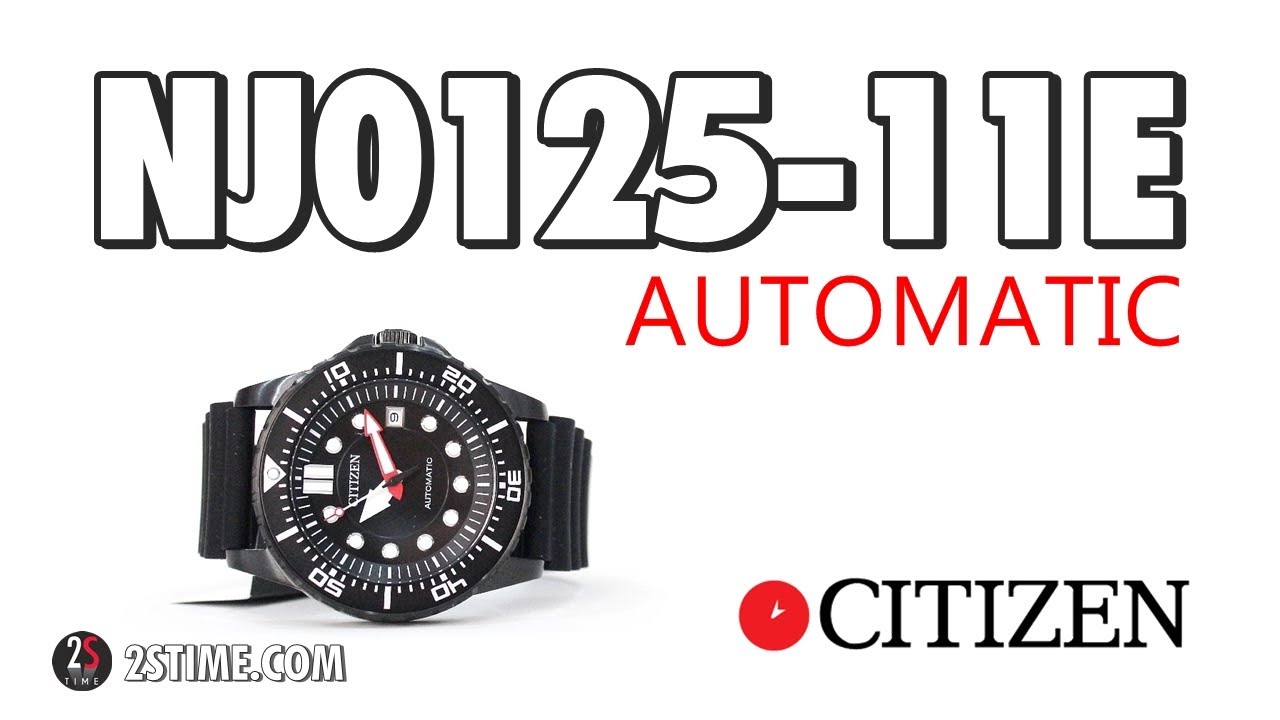 Citizen NJ012511E Black Dial Automatic Sport Watch YouTube