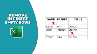 How to remove infinite empty rows in excel at the bottom