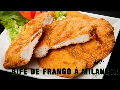 Bife de Frango a milanesa com empanado perfeito