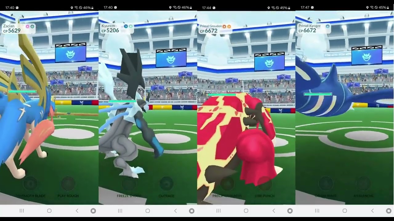 Pokémon Go Gym (Neutral Damage And Super Effective Damage Comparison)
