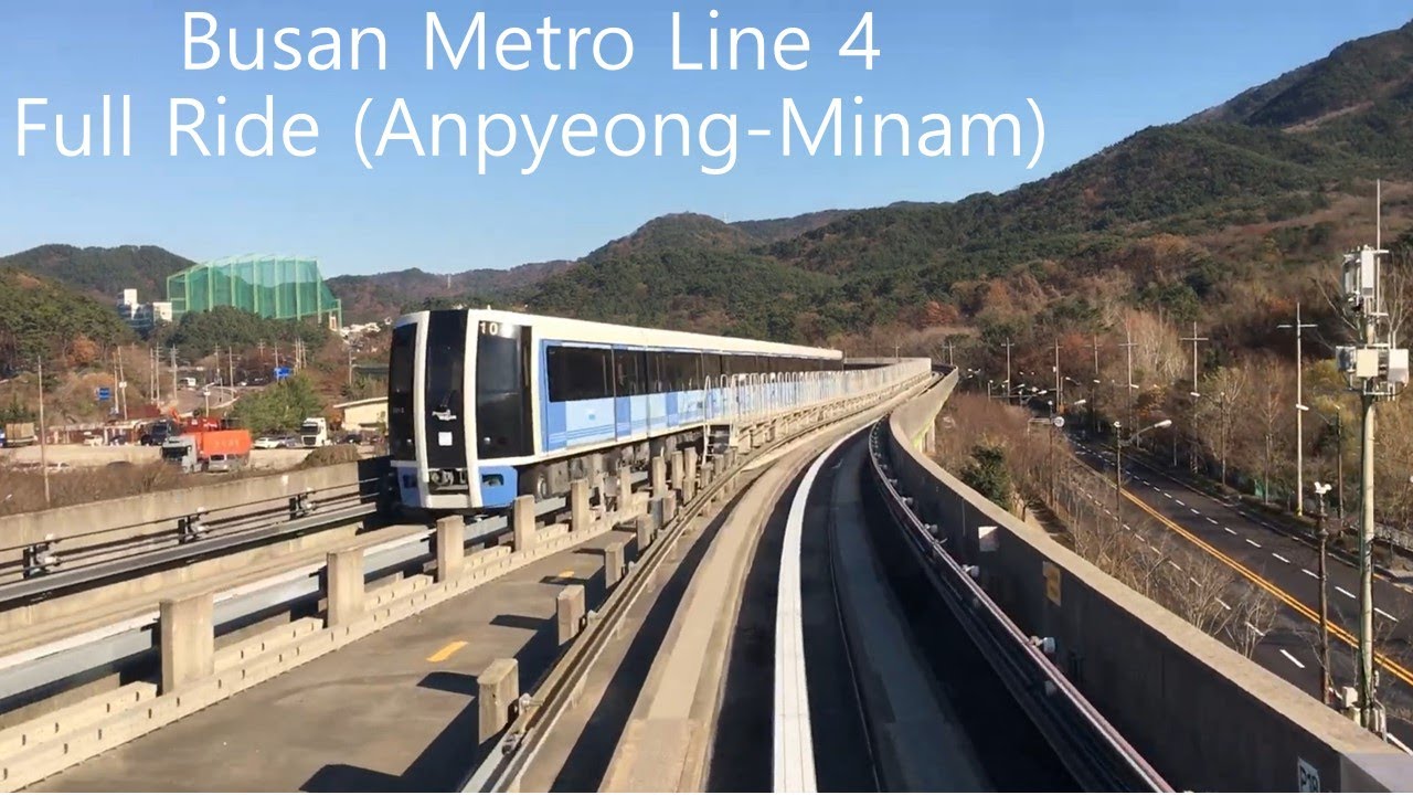 Busan Metro Line 4 Full Ride (Anpyeong-Minam) 부산 도시철도 4호선 전구간 주행 (안평-미남)