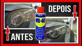 WD-40 RESTAURA FAROL AMARELADO? FAROL FOSCO E CRAQUELADO RESOLVIDO EM 1 MINUTO -PARECE MÁGICA #wd40