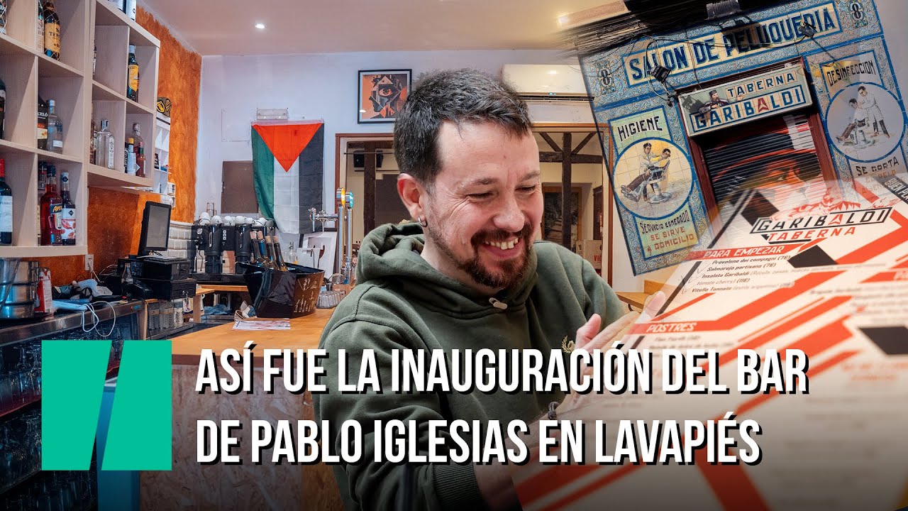 Así fue la inauguración del bar de Pablo Iglesias en Lavapiés