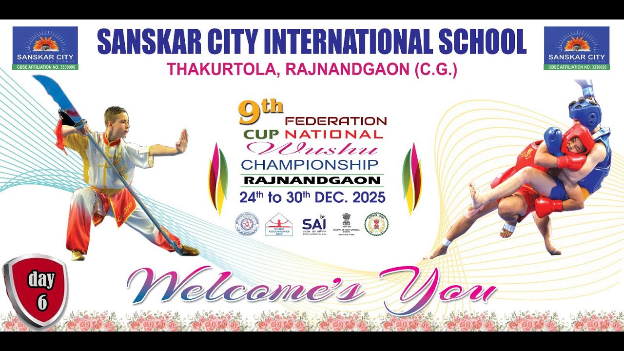 Sanskar City International School 9th federation Cup National wushu Championship 2025 Rajnandgaon