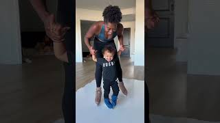Teaching our 1 year old how to ice skate #iceskating # #mom
