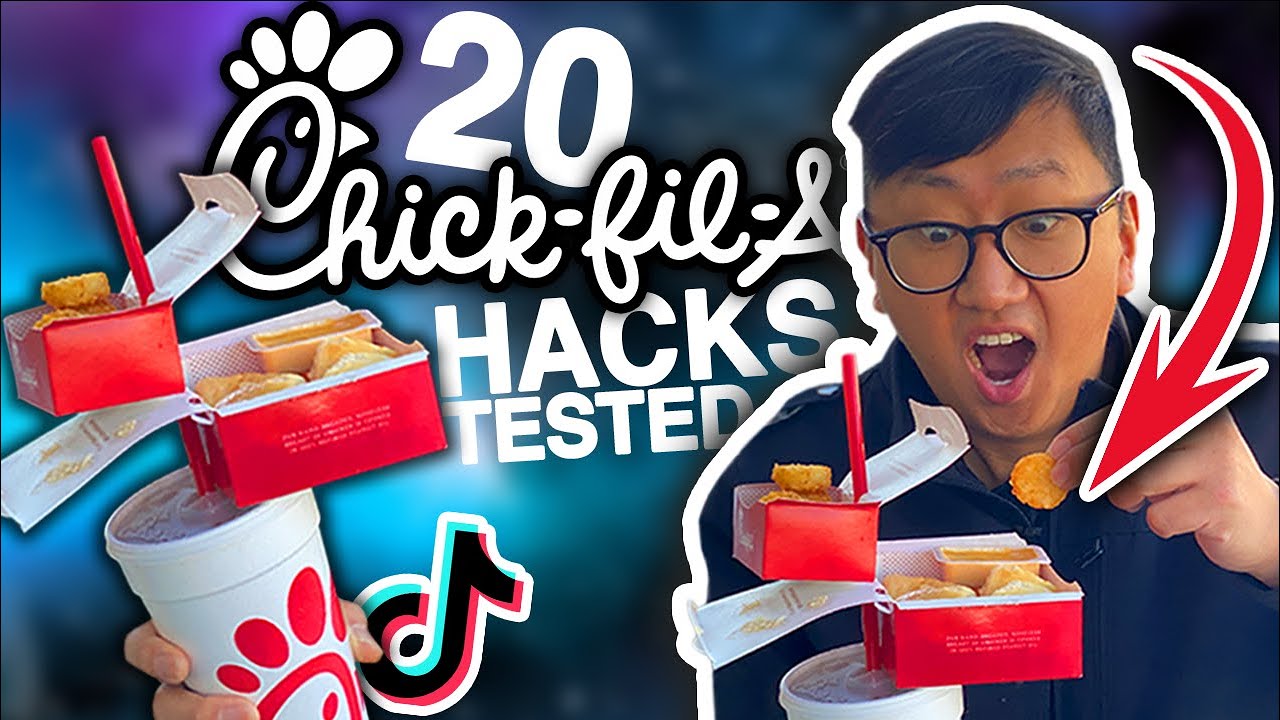 We Tested 20 VIRAL Chick Fil A FOOD HACKS // Feat. TikTok | HellthyJunkFood