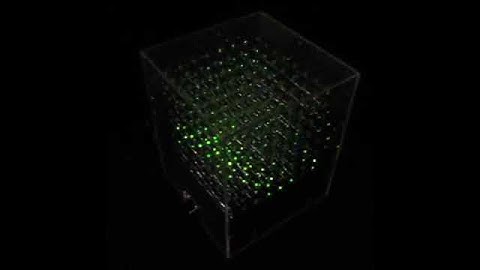 green 3d true led matrix display 8x8x8 3dleds