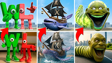 NEW RELEASE W OR L CAPITANO MOBY HUNGRY LIN GANG MELON WORM vs BRAINROT FAMILY in Garry