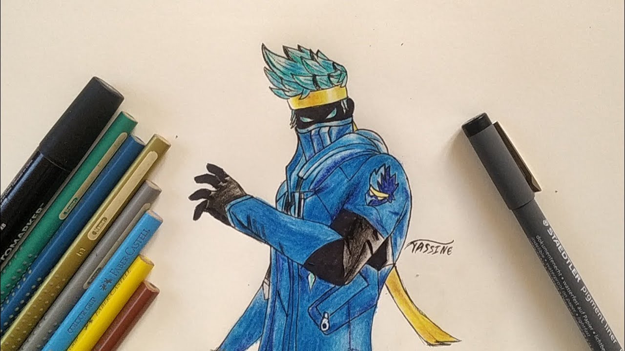 COMO DESENHAR O NINJA DO FORTNITE 