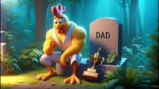 Epic Battle: Dad's Revenge in Cock vs Eagle Fight 🐔vs🦅___#cute #ai #funny #cute