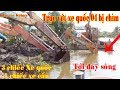 Ba xe quốc và 1 xe cẩu trục vớt thành công xe quốc 04 bị chìm tới đấy sông
