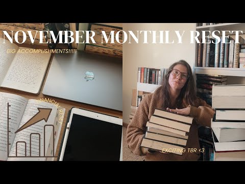 NOVEMBER MONTHLY RESET 🍁☕ big wins, reading recap, tbr plans, + monthly planning