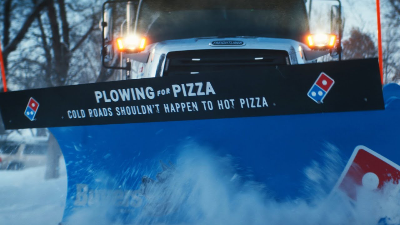 Plowing for Pizza – No Matter the Weather :30 - 23,289 views  Dec 4, 2023
Domino’s is plowing unplowed roads across the country, because we believe that customers should always be able to get hot pizza. Nomin