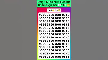 Find 69. 😱🤔 join for more puzzle 🧩 #viral #brainteasers #numbers #shorts #trending #fypシ #quiz #new