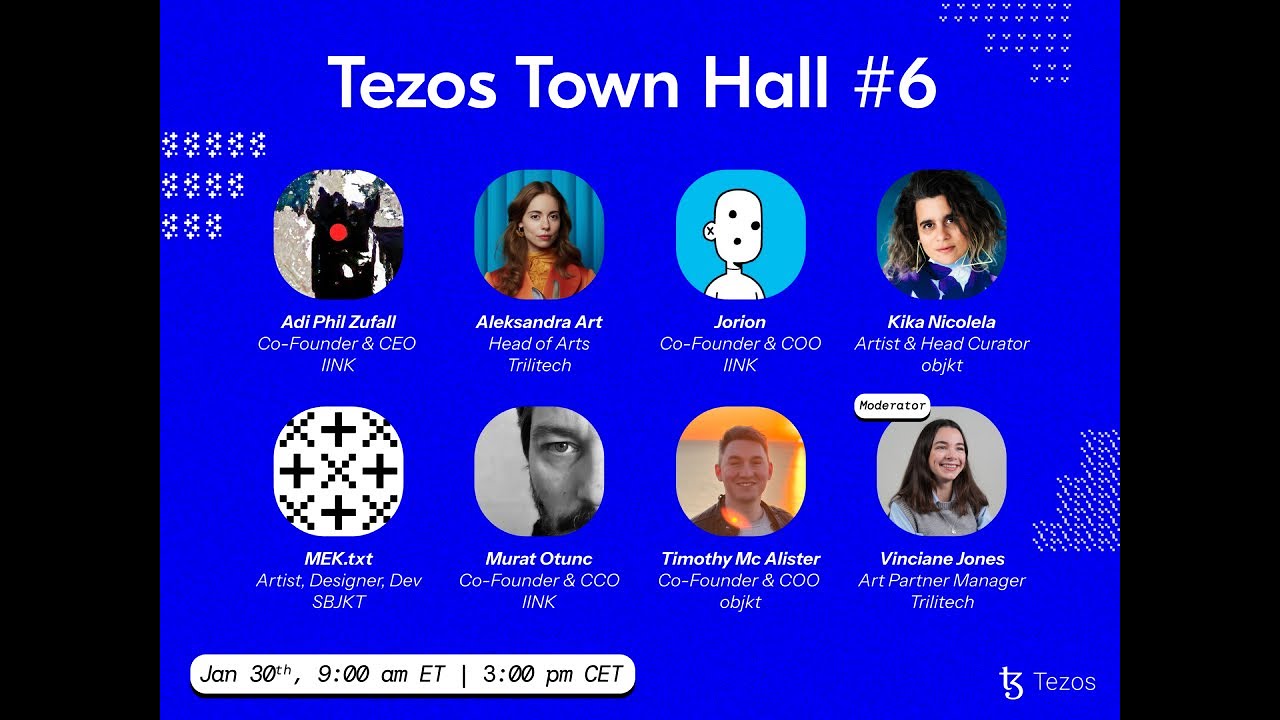 Tezos Town Hall #6 - Art On Tezos