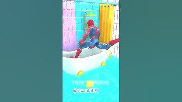 Spidey Just Trying to Take Bath😂 #spiderman #blenderanimation #funnyanimation #cartoon #vfx