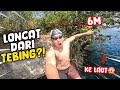 Loncat dari tebing ketinggian 6 meter di atas laut timboi pertama kali cliff jumping