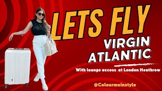Fly Virgin Atlantic premium economy with me from London Heathrow| Colour me in style | Travel guides