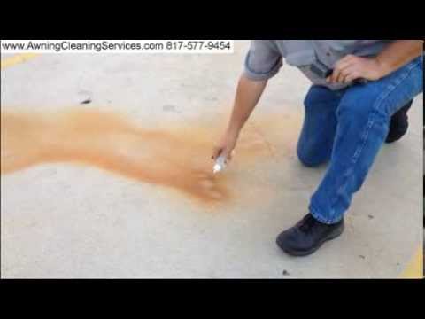 Removing Rust Stains From Concrete Parking Lot Dallas Fort Worth