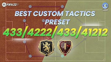 OMG!!! BEST FORMATION & CUSTOM TACTICS PRESET | FIFA 22