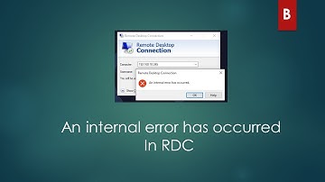 An internal error has occurred