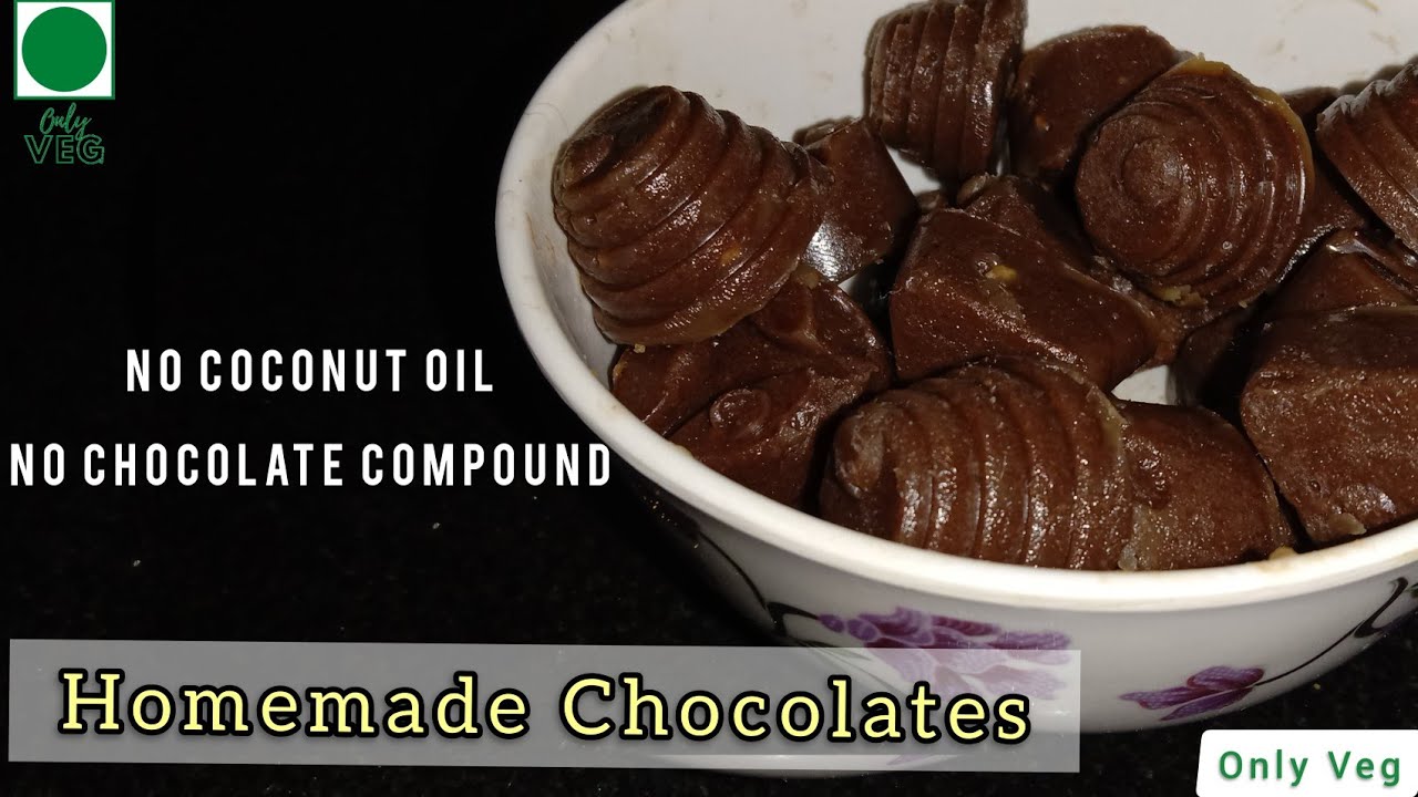 Homemade chocolatesWithout coconut oil With cocoa powder Christmas