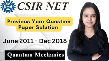 csir net physics previous year solved question paper  ||Quantum mechanics   #csirnet #gate