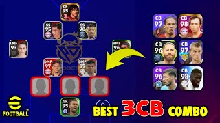 Best 3CB Combo With Playstyle Guide | How To Select A Perfect 3 CB Combo in eFootball 2023