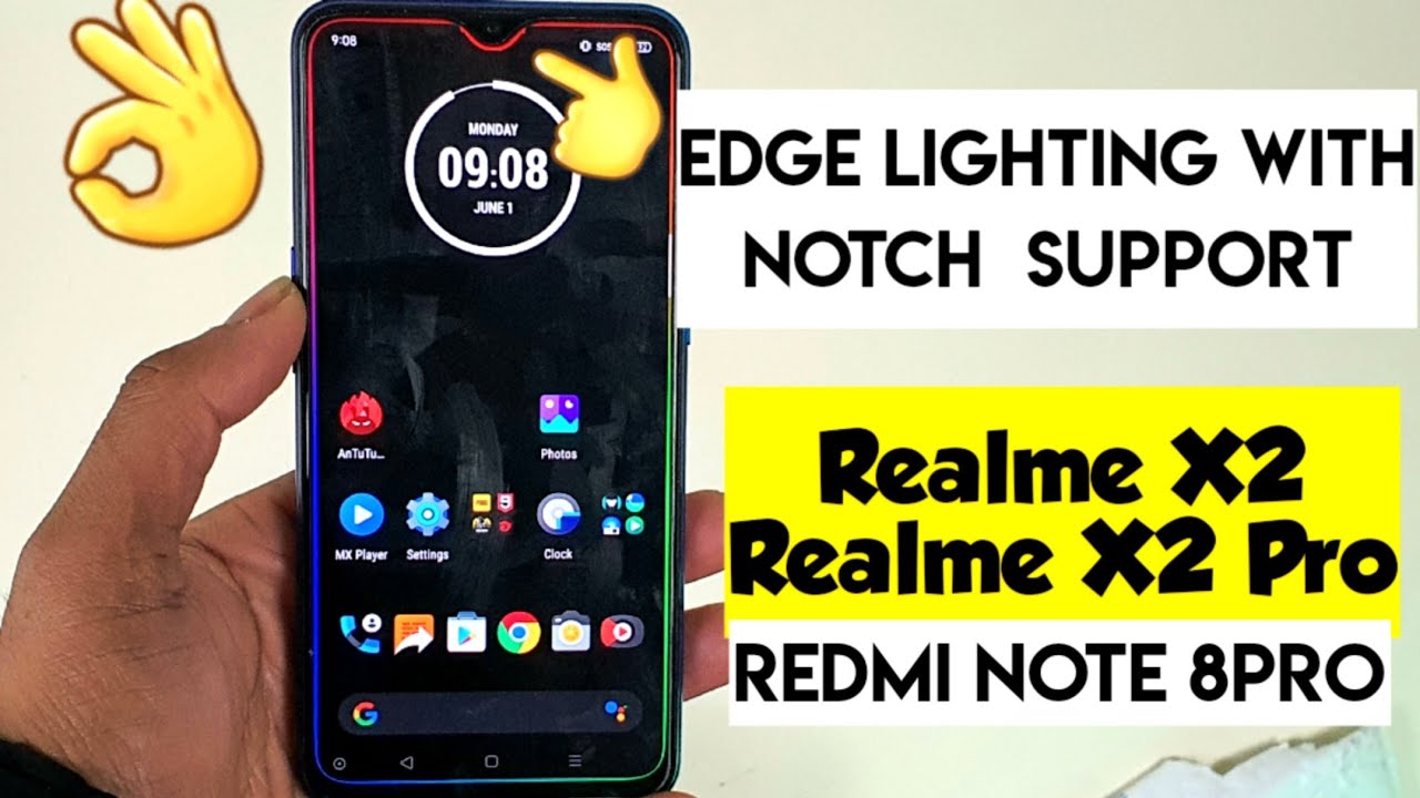 Realme x2 edge lighting wallpaper must try - YouTube