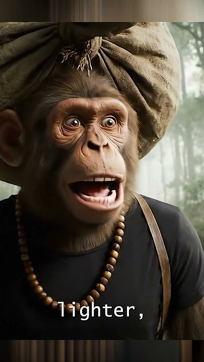 Funny Monkey Jungle Vlog 😂🐒 | Talking Monkey Adventure in the Misty Forest #shorts