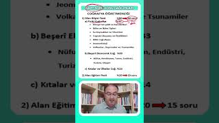 Coğrafya Öğretmenliği Öabt Soru - Konu Dağılımları Nelerdir? Ğrafya