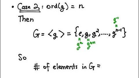 10 Orders of Elements in Cyclic Groups