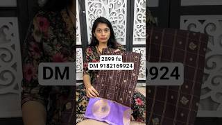 beautiful raw mango pattu sarees vt zari weaving chex pattern contrast deer motives border #shorts