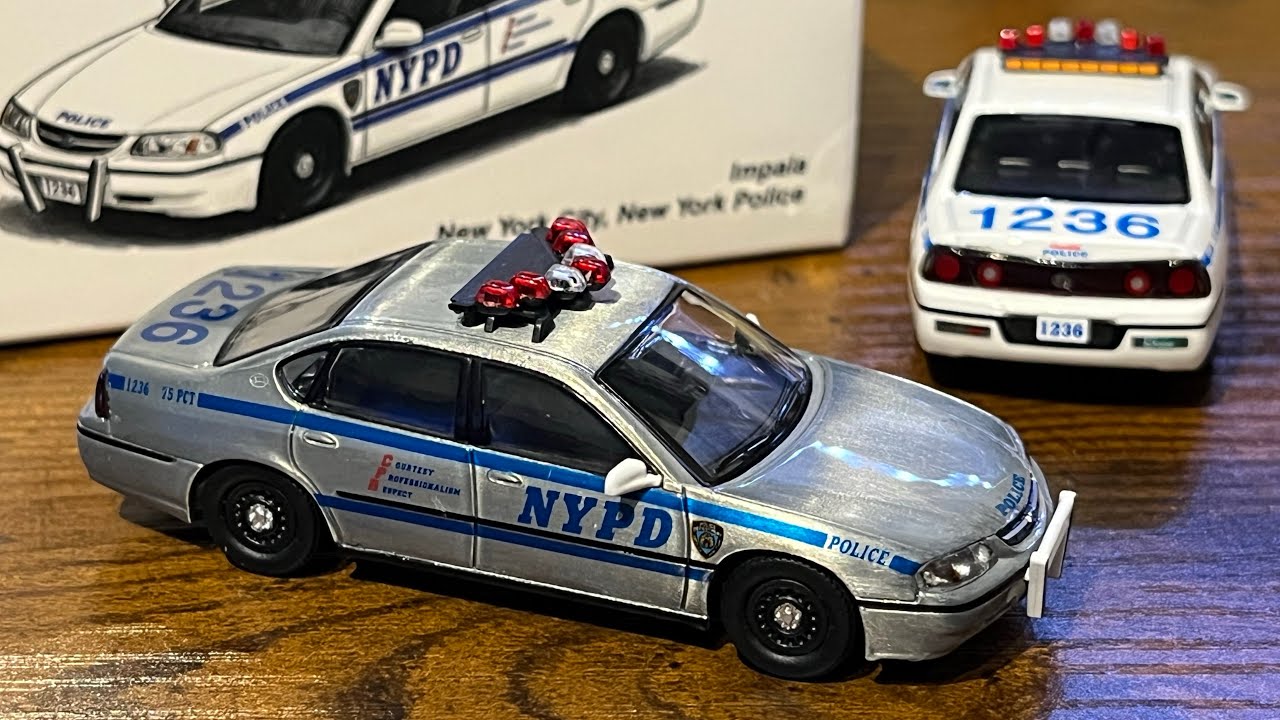 596 NYPD Chevy Impala Chase Variant 1/64 Scale - YouTube