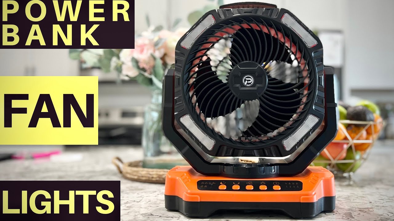 KITWLEMEN Battery-Operated Camping Fan - INSANE 40,000 mAH