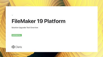 FileMaker 19: Solution Upgrade Tool