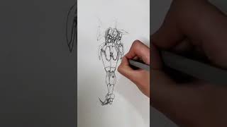 Drawing Gundam Deathscythe EW Female ver