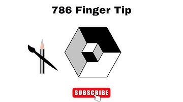 How to draw 3D cube illusion in ms paint/illusion drawing