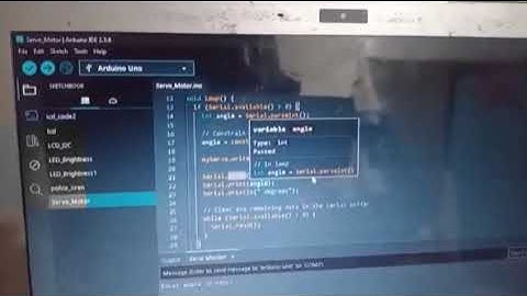 Arduino project that enables the user to control the servo motor through the serial monitor